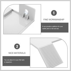 White Floating Turtle Terrace Ramp for Turtle Tank Climbing and Basking Use
