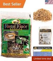 4qt Zoo Med Forest Floor Bedding – Ideal Cypress Mulch Substrate for Reptiles