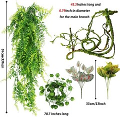 Versatile Artificial Ivy Vines for Reptile Tanks – Secure & Attractive Greenery