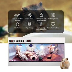 Reptile Terrarium Enclosure with Temperature control 39x16x16″ Reptile Tank PVC