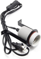 Reptile Ceramic Heat Lamp Holder Pet Heater Bracket for Heat Lamp Bulb 300W(Bulb