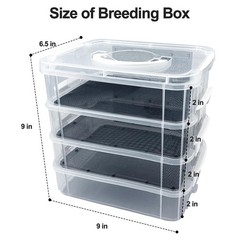 Mealworm Breeding Kit,Prevent Escape Mealworms Keeper,Four-Layer High Capacit…