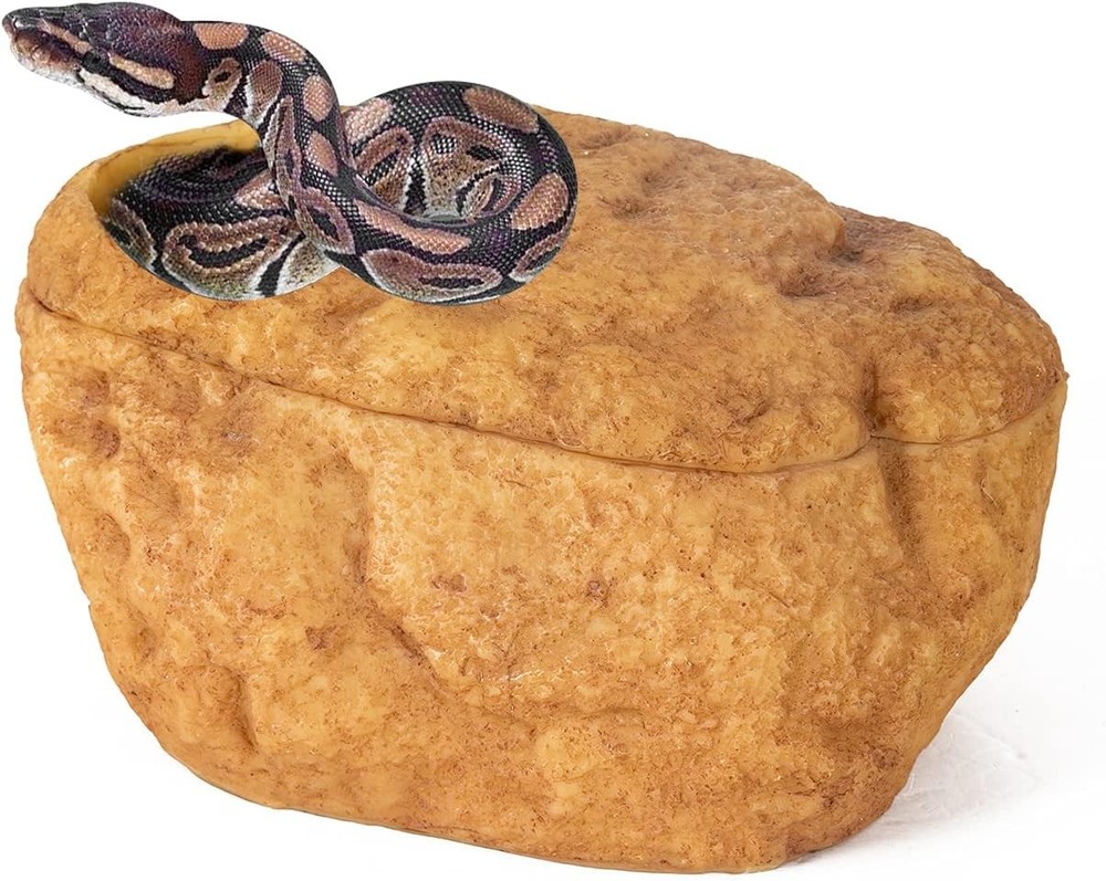 Snake Cave & Hides 3-in-1 Reptile Hide Cave Snake Ball Python Geckos Large Size