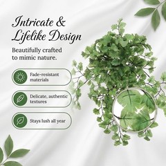 Larksilk 23x Artificial Maiden Hair Fern – Beautifully Realistic & Long-Lasti…