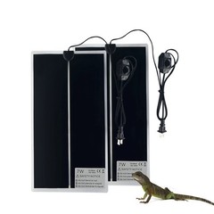 2 PCS Reptile Heating Mat Pad Temperature Adjustable 7W 6×11 Inch Removable