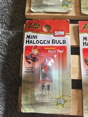 NEW Zilla Mini Halogen Bulb Night Red 50W + 25W (4 Packs) Reptile Lights Warm