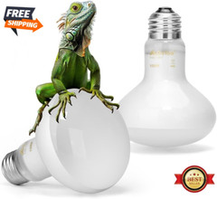 2-Pack 100W Reptile Heat Lamp 100W Amphibians Basking Light Bulb UVA Heat Lamp