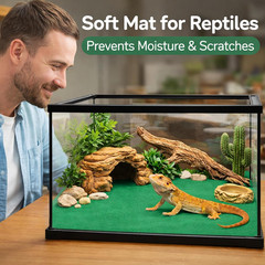 2 Pack Reptile Carpet, 39’’ x 20’’ Terrarium Bedding Substrate Liner Reptile Cag