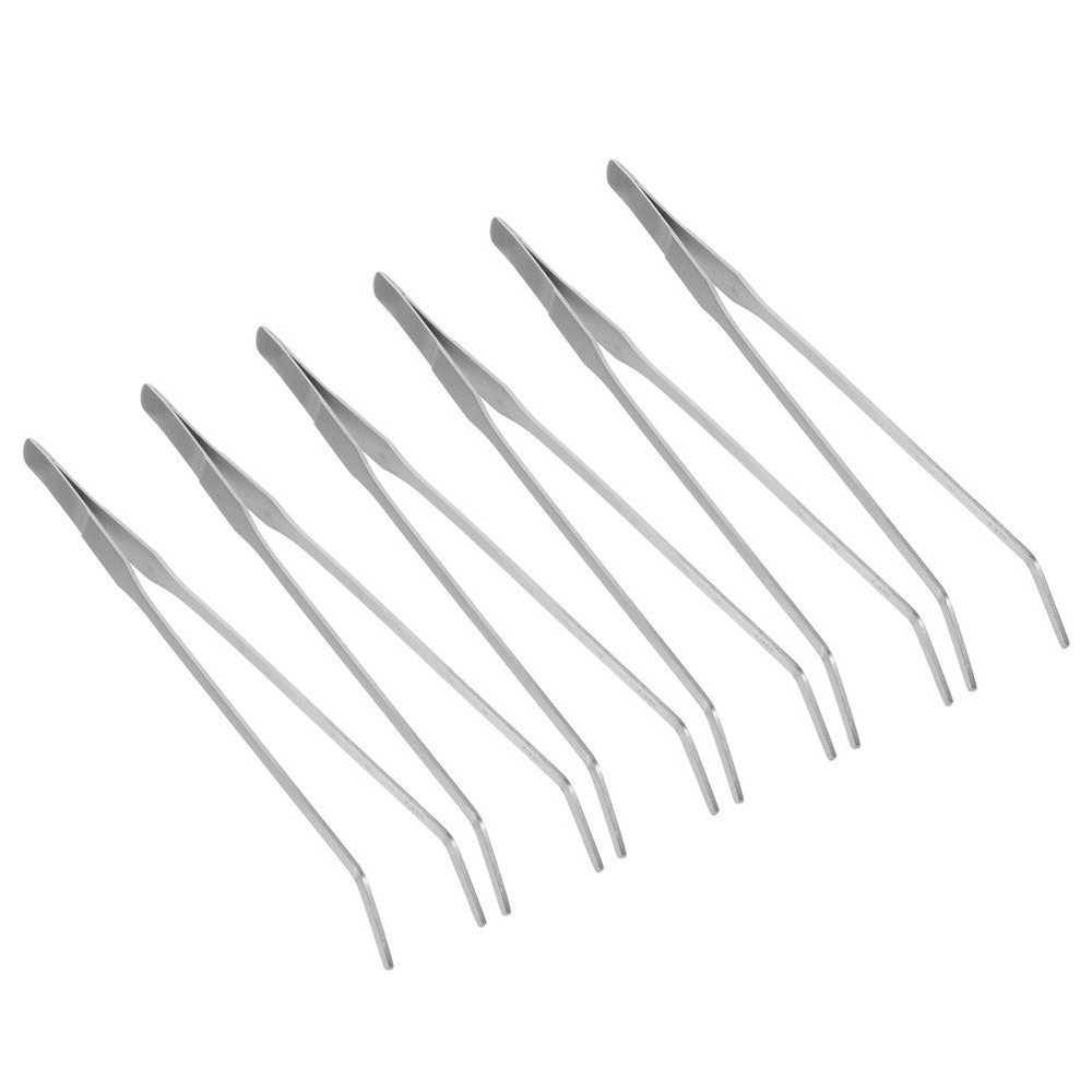 6 Pcs Reptile Feeding Tongs Fish Tank Accessories Curved Tip Feeder