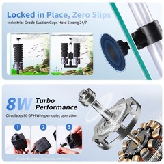 AQQA Electric Sponge Filter for Aquariums – Dual Bio & Mechanical Filtration,…
