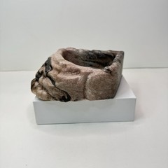 Zoo Med Repti Rock Corner Bowl 5” Pink/Gray/Black EUC