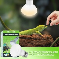 2 Pack Reptile Heat Lamp Bulbs 75W (2nd Gen), Basking Light Bulb for Reptiles…