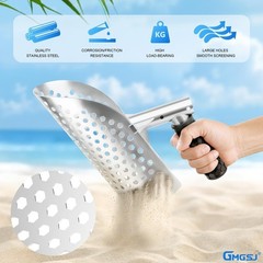 Sand Scoop for Metal Detecting, Stainless Steel Metal Detector Scoop with Lon…