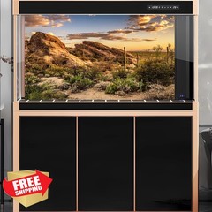 OHIOCATII Reptile Tank Background 48x24in Orange Brown
