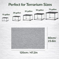 Mechpia 47″ x 24″ Large Reptile Carpet Terrarium Liner Bedding Reptile Substr…