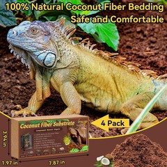 Legigo 4 Pack Coconut Fiber Substrate, Natural Coco Coir Bedding for 4