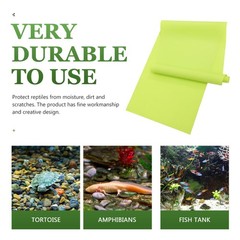 2Pcs Durable Light Green Reptile Carpet Mat Soft Non Stick Terrarium Liner