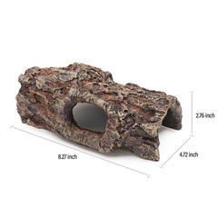 Reptile Tree Hollow Log 8.27×4.72×2.76in for Snake Gecko – Terrarium Habitat