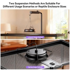 UVB Light for Reptiles, LED Reptile Light Fixture with Timer & Dimmable, Full…