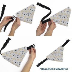 Hanukkah Menorah Dog Bandana Slip On Collar Scarf Holiday Gifts Design White