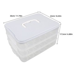 Stackable Egg Cartons Clear Holder Tray with Lid Container for Refrigerator