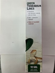 Zilla Green Terrarium Liner Reptile Carpet 10 GAL Size 9.75”x19.75” Absorbent