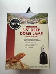 Thrive 5.5″ Deep Dome Lamp For Reptiles 6 ft Cord, On/Off Switch NEW