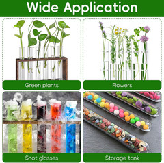 15Pcs Clear Test Tubes for Plant, 20ml Plant Propagation Tube with Brush, Plasti