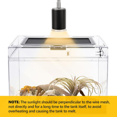 Reptile Tank 7 Piece Starter Kit with Escape Proof Locking Lid Small | All in On