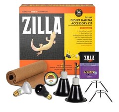 Zilla Desert Habitat Accessory Kit, Starter Kit for Reptiles, Easy Start Geckos