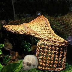 Bearded Dragon Skull Hide Decor,Reptile Natural Seagrass Hammock Lizard Loung…