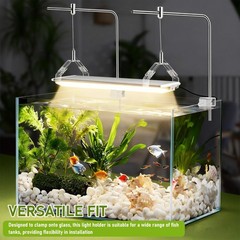 Kisangel 2pcs Aquarium Light Riser, Adjustable Height Aquarium Light Holder S…