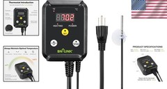 Reliable Wired Thermostat for Greenhouses and Incubators – Approved, 1000W