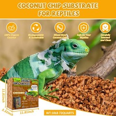 Legigo 10LBS Coconut Chip Substrate for Reptiles, 72QT Natural 1 Pack-10LBS