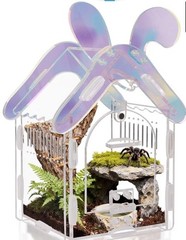 Acrylic Jumping Spider Enclosure with Magnetic Lock 3mm Clear Terrarium Habitat