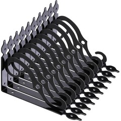 10 Pack Decorative Shelf Brackets,7.4Inch Wall Mounted L Shape Shelf Bracket,…
