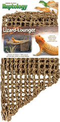 Reptology Lizard Lounger Corner Triangle with Ladder– 100% Natural Seagrass Fibe