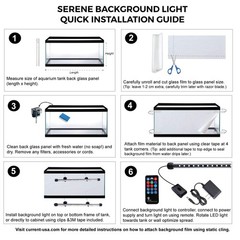 CURRENT USA 48″ Serene Aquarium LED Background Light Kit | Fish Tank Lighting…