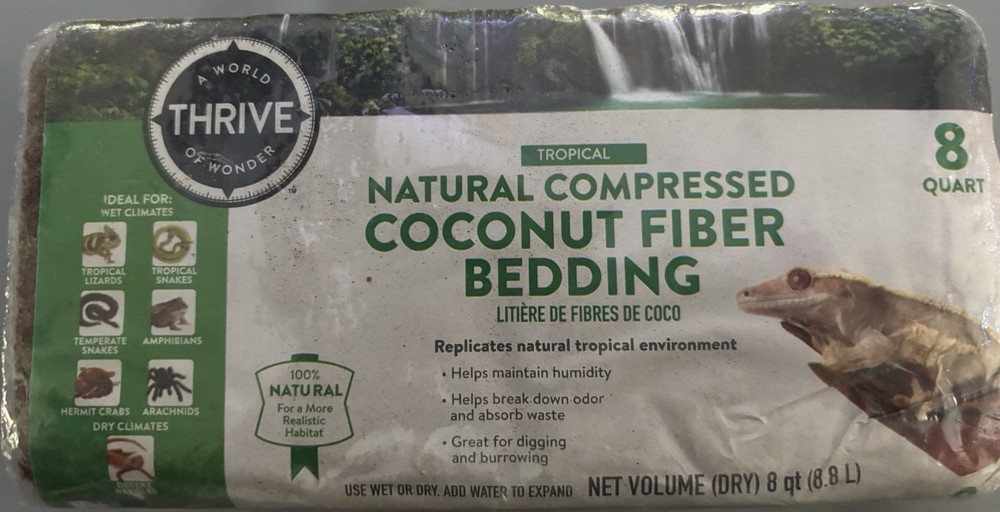 Thrive Tropical Compressed Coconut Fiber Bedding 8 Quart