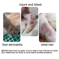 Hamiledyi Rabbit Cage Mats 6 Pcs Rabbit Resting Mat for Wire Floor Cages Plas…