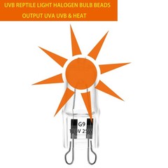 3 Pack UVA UVB Reptile Light Halogen Bulbs Beads Heat Lamp (25 Watt) Clear