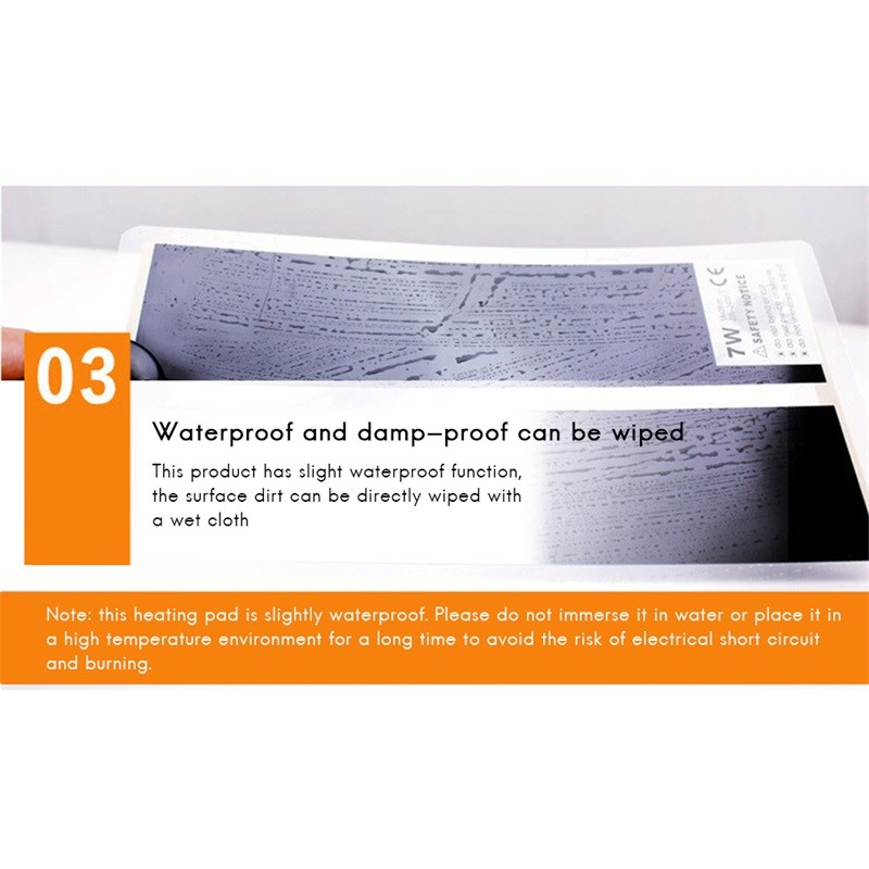 15x28cm Reptile Tank Heater 7W Under Tank Warming Mat EU Standard