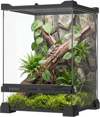 3 Gallon Fully Assembled Glass Reptile Enclosure, 8″X 8″ X 12″ | Tall Vertical F