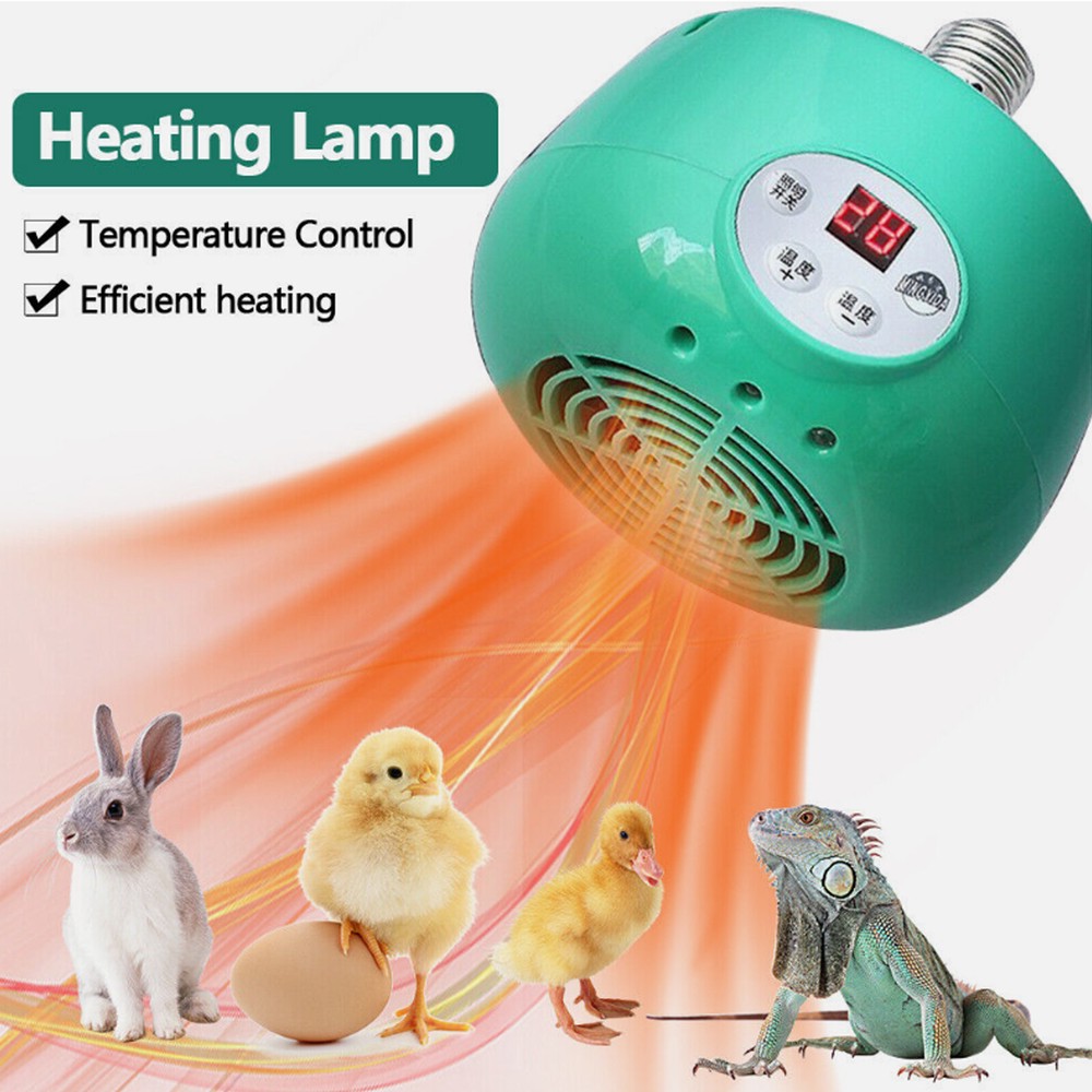 Chicken Farm Heat Lamp with Remote Control Heater Fan for Poultry and Reptiles