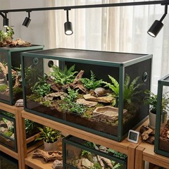 Reptile Enclosure 120 Gallon Large Reptile Terrarium Habitat Tank, 48″x24″x24″