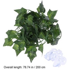 2 Pack Reusable Jungle Vines Rattan Strip for Reptile Habitat Green PU