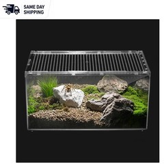 Lockable Polycarbonate Tarantula Enclosure: 5.9” Safe Habitat for Small Pets