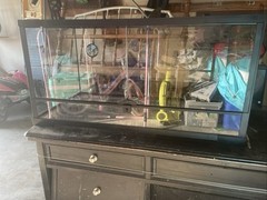 40 gallon cage it is 36 1/8 inches long and 18 1/8 inche wide the h is 18 inches
