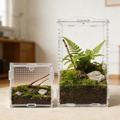 Transparent Acrylic Jumping Spider Enclosure Reptile Terrarium Tank Large