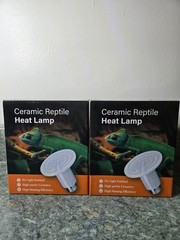 Ceramic Reptile Heat Lamp E36 Base-2 pack – Infrared Heat Emitter Bulb-100W